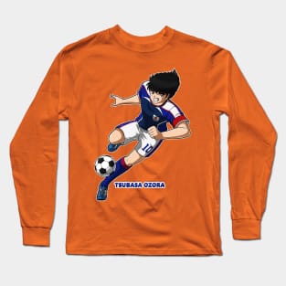 Captain Tsubasa Tsubasa Ozora Drive Shoot Color Long Sleeve T-Shirt